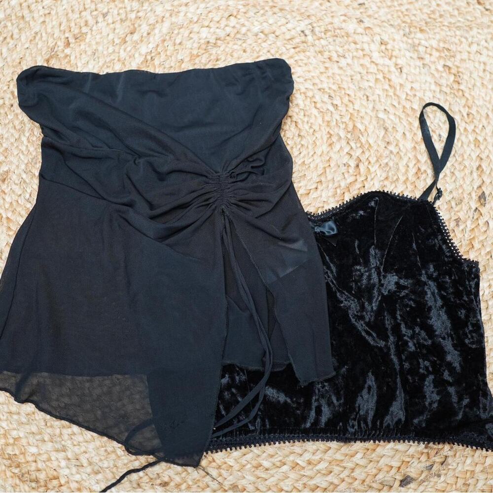 Silence Noise Tube Top Velvet Cami Bundle M